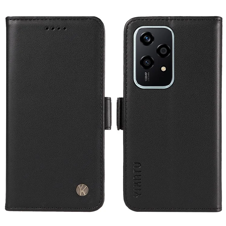 YIKATU YK-003 For Honor 200 Lite Case Wallet Leather Phone Cover Side Magnetic Clasp - Black