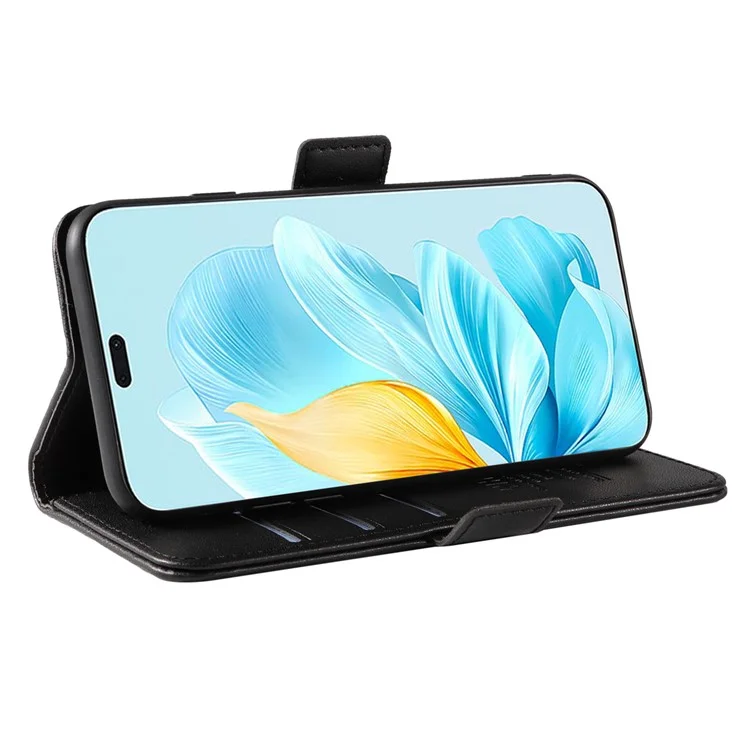 YIKATU YK-003 For Honor 200 Lite Case Wallet Leather Phone Cover Side Magnetic Clasp - Black