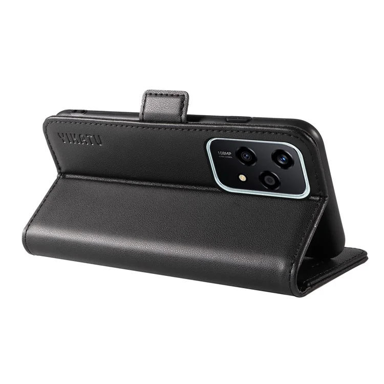 YIKATU YK-003 For Honor 200 Lite Case Wallet Leather Phone Cover Side Magnetic Clasp - Black