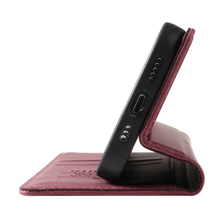 YIKATU YK-004 For Honor 200 Lite Leather Cover Skin-Touch Wallet Phone Cases Wholesale - Wine Red