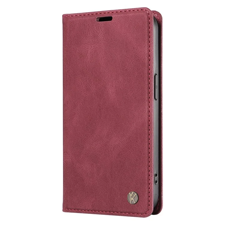 YIKATU YK-004 For Honor 200 Lite Leather Cover Skin-Touch Wallet Phone Cases Wholesale - Wine Red