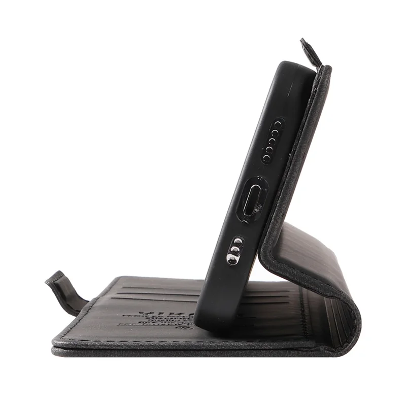 YIKATU YK-005 Para Honor 200 Lite Case Porta-Cartões Pele-Toque Capa de Telefone de Couro Magnética - Preto