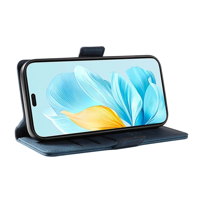 YIKATU YK-005 For Honor 200 Lite Case Card Holders Skin-Touch Leather Magnetic Clasp Phone Cover - Blue