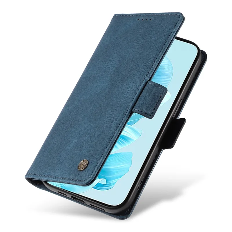 YIKATU YK-005 For Honor 200 Lite Case Card Holders Skin-Touch Leather Magnetic Clasp Phone Cover - Blue