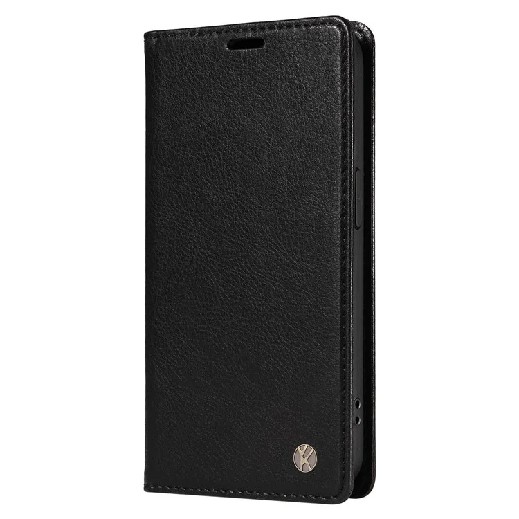YIKATU YK-006 Pour Honor 200 Lite Wallet Case Litchi Texture Leather Magnetic Absorption Phone Cover - Noir