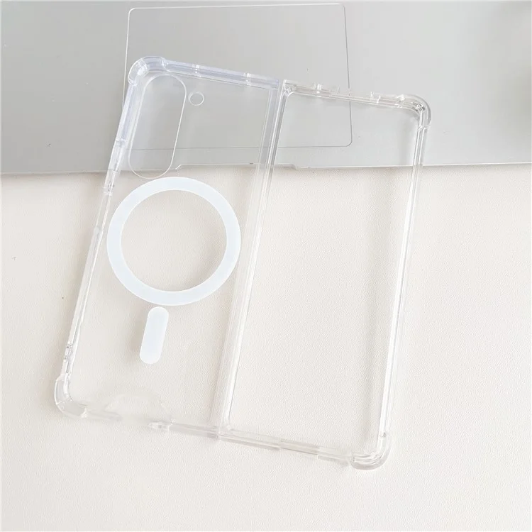 For Samsung Galaxy Z Fold6 5G Clear Case Acrylic Back Phone Cover Compatible with MagSafe