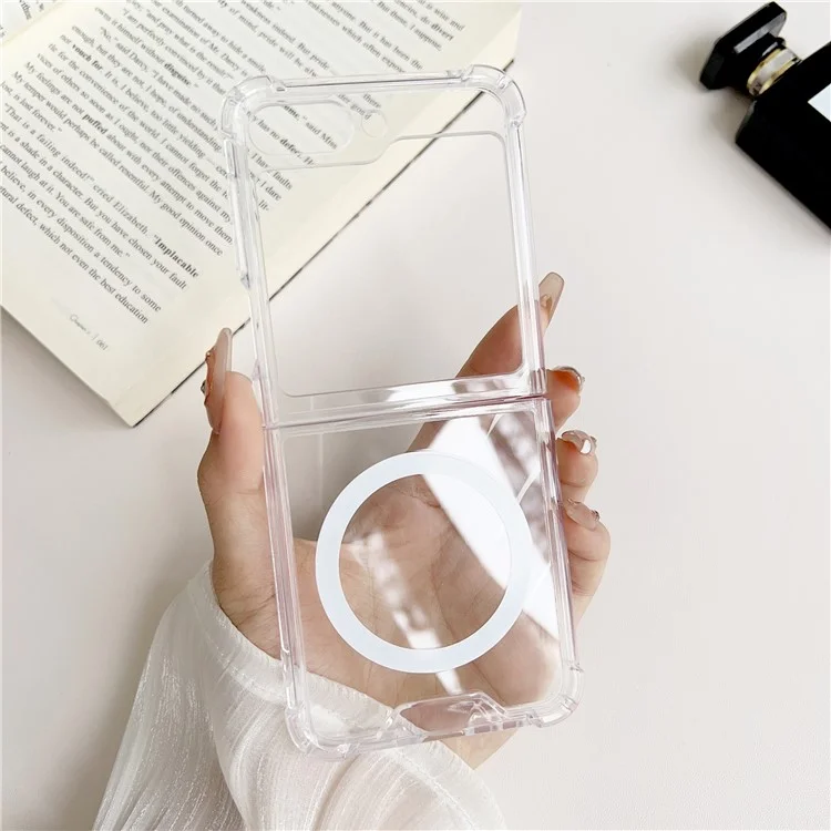 For Samsung Galaxy Z Flip6 5G / Z Flip5 5G Case Compatible with MagSafe TPU+PC Phone Cover