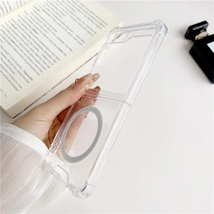 For Samsung Galaxy Z Flip6 5G / Z Flip5 5G Case Compatible with MagSafe TPU+PC Phone Cover