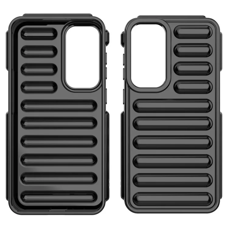 Kapsel-Serie für Samsung Galaxy S24 Case Soft TPU Anti-Scratch Handyhülle - Schwarz