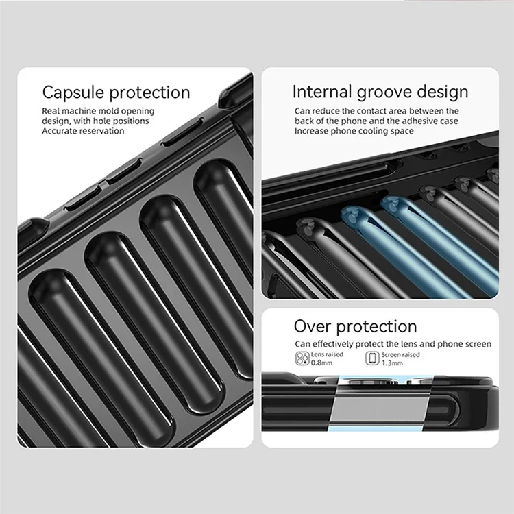 Kapsel-Serie für Samsung Galaxy S24 Case Soft TPU Anti-Scratch Handyhülle - Schwarz