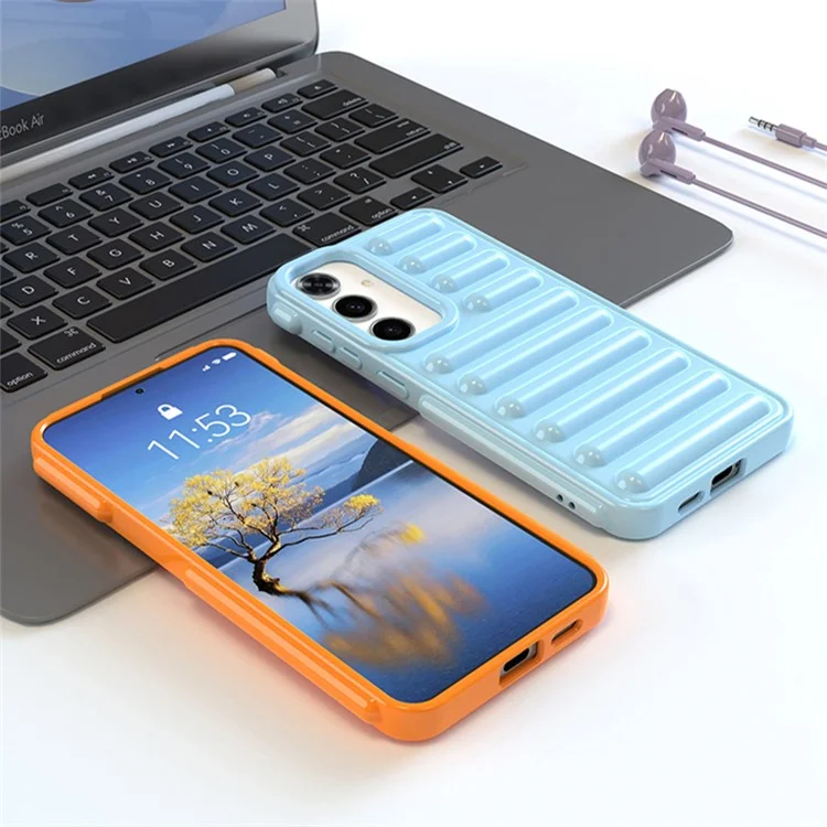Kapsel-Serie für Samsung Galaxy S24 Case Soft TPU Anti-Scratch Handyhülle - Schwarz