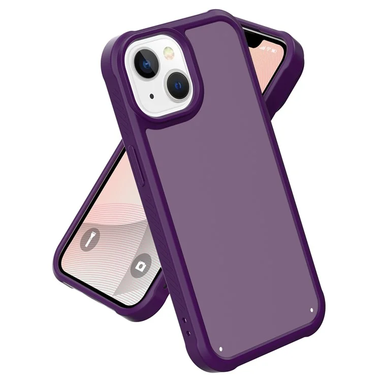 GW20 Für iPhone 13 Hülle Skin-Touch Matte TPU+PC Schützende Handyhülle - Dunkel Lila