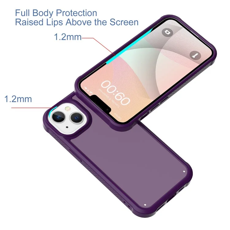 GW20 Für iPhone 13 Hülle Skin-Touch Matte TPU+PC Schützende Handyhülle - Dunkel Lila