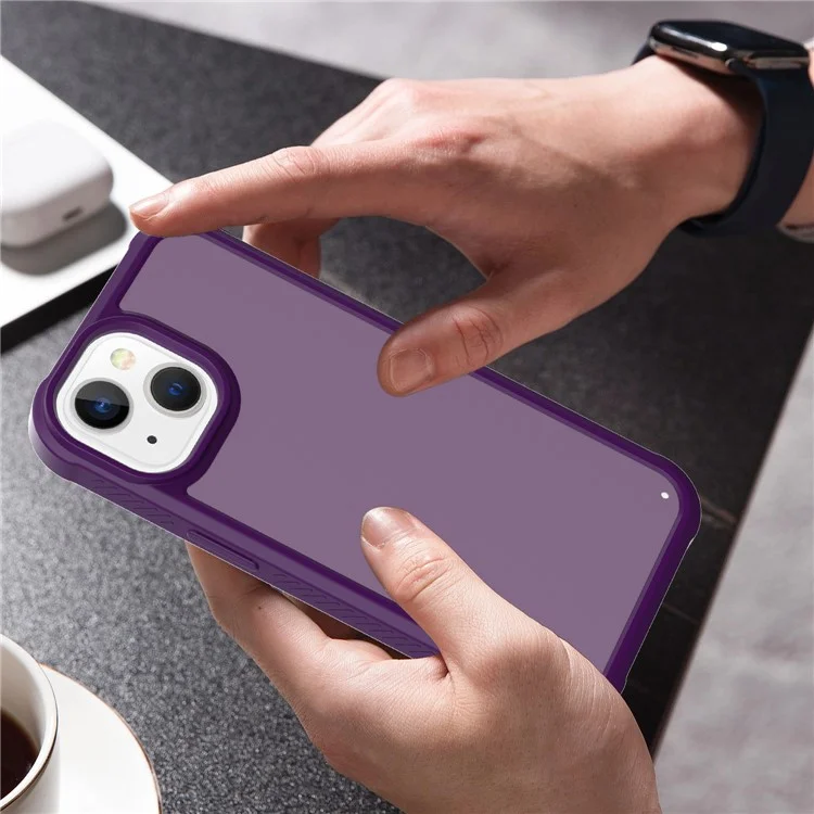GW20 Für iPhone 13 Hülle Skin-Touch Matte TPU+PC Schützende Handyhülle - Dunkel Lila