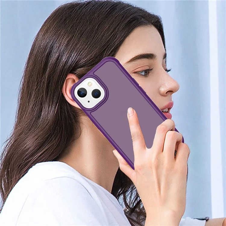 GW20 Für iPhone 13 Hülle Skin-Touch Matte TPU+PC Schützende Handyhülle - Dunkel Lila