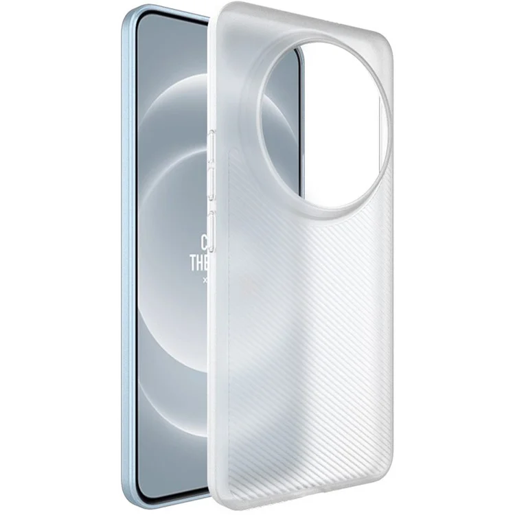 IMAK für Xiaomi 14 Ultra Handyhülle 0,7 mm Ultradünn Wellentextur PP Rückseite - Transparent Weiß