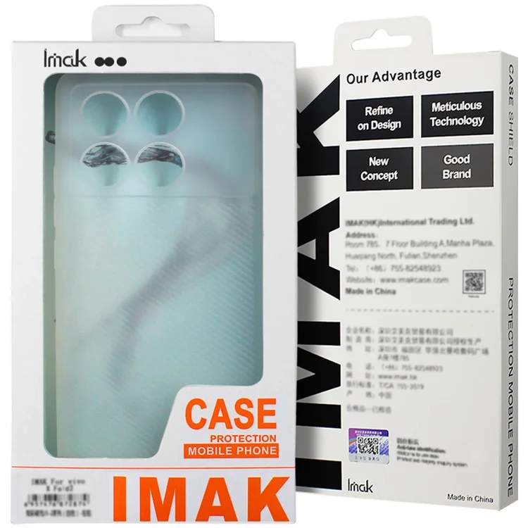 IMAK für Xiaomi 14 Ultra Handyhülle 0,7 mm Ultradünn Wellentextur PP Rückseite - Transparent Weiß