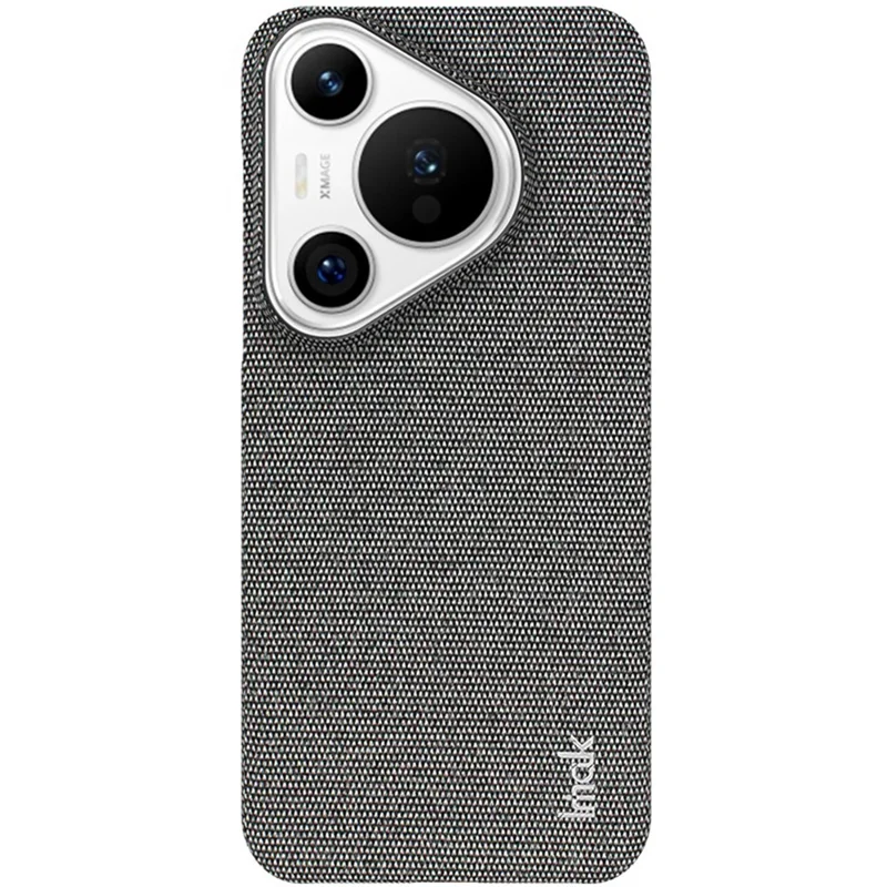 IMAK Ruiyi Series for Huawei Pura 70 Case Fabric Texture Leather+PC Phone Back Cover - Dark Grey