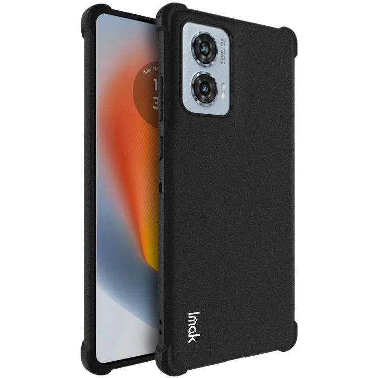 IMAK pour Motorola Edge 50 Fusion 5G Étui Coins renforcés Housse de téléphone en TPU mat - Noir
