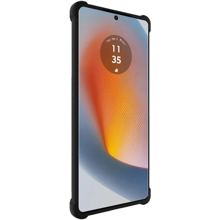 IMAK pour Motorola Edge 50 Fusion 5G Étui Coins renforcés Housse de téléphone en TPU mat - Noir