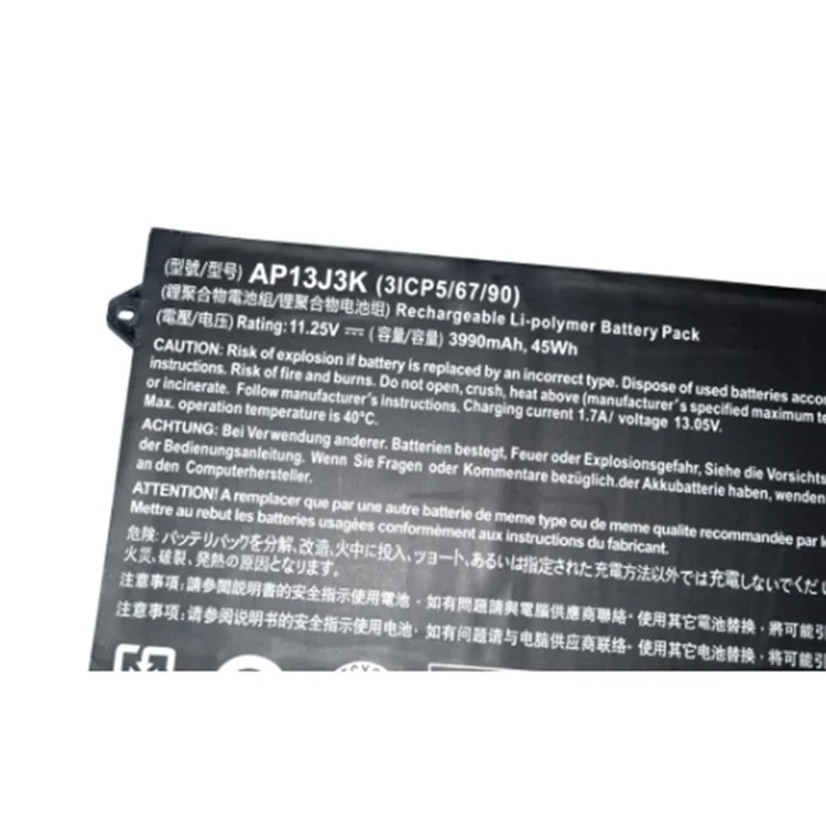 OEM 11.25V 45Wh 3990mah AP13J4K Pièce de Réparation de Batterie Pour Acer C720 C740 ZU12029-13020