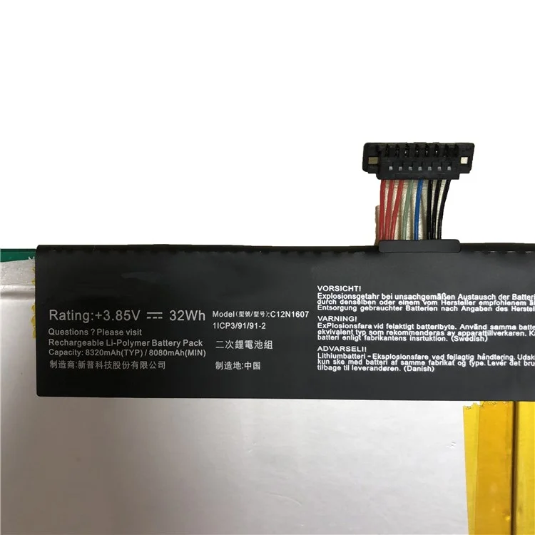 OEM C12N1607 3.8V 32wh 8320mah Parte de Batería Para Asus MINI T102H T102HA Tableta