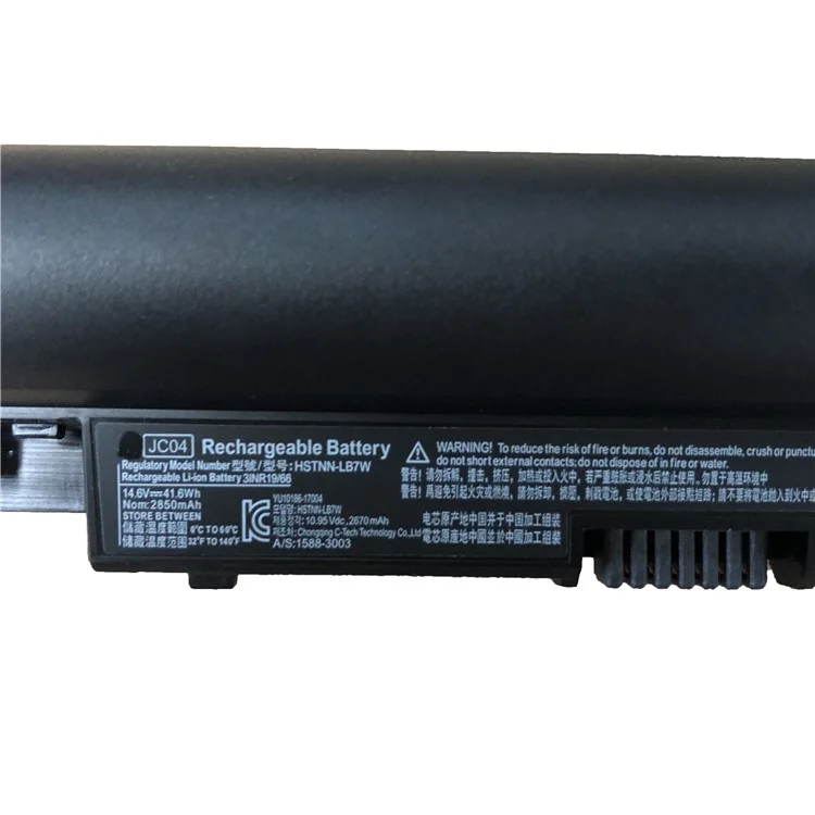 OEM JC04 14.6V 41.6Wh 2850mAh Pièce de Réparation de Batterie Pour HP HSTNN-LB7W HSTNN-DB8E HSTNN-PB6Y