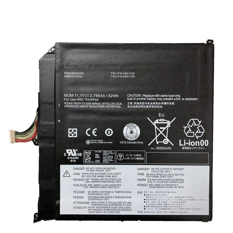 OEM 3650mah 11.2V 45N1102 45N1103 Batteriereparaturteil Für Lenovo ThinkPad X1 Helix Integriert