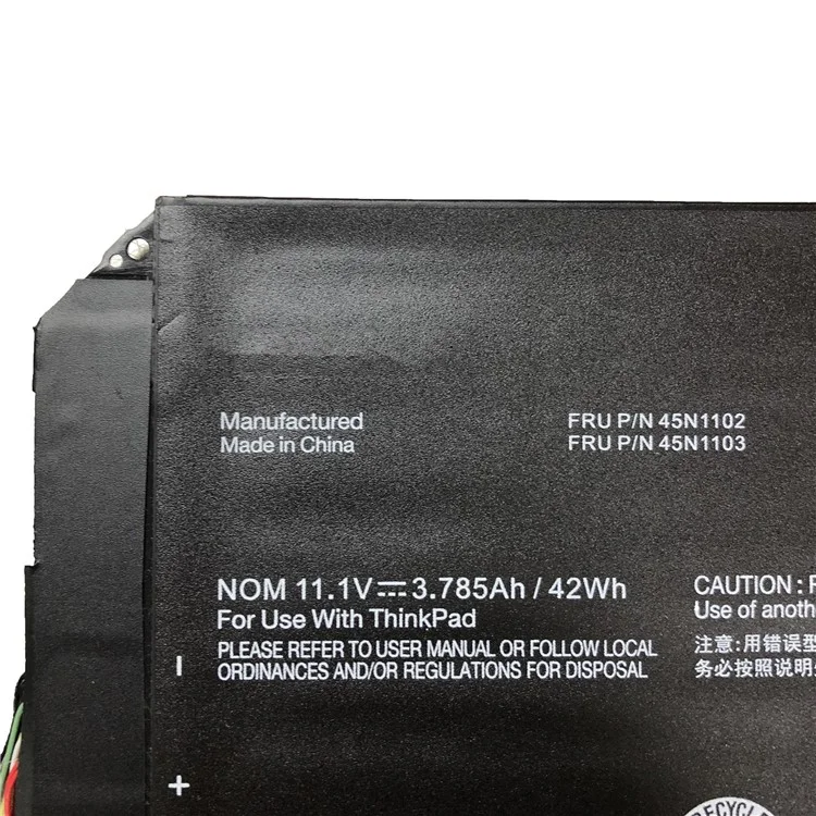 OEM 3650mah 11.2V 45N1102 45N1103 Parte de Reparación de la Batería Para Lenovo ThinkPad X1 Helix Incorporado