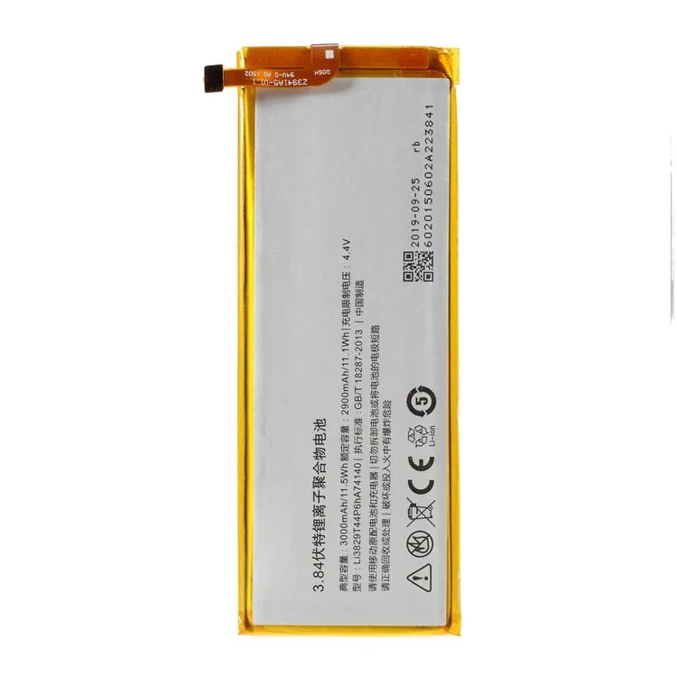 Assemblage Li3829t44p6ha74140 3.84v 2900mAh 11,1wh Part de Batterie Pour ZTE Nubia Z7 Z9 NX508J