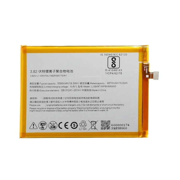 Assemblaggio 3.82V 5000mAh 19.3WH Sostituzione Della Batteria Per ZTE BLADE A6 A6020 / A6 Lite A0622