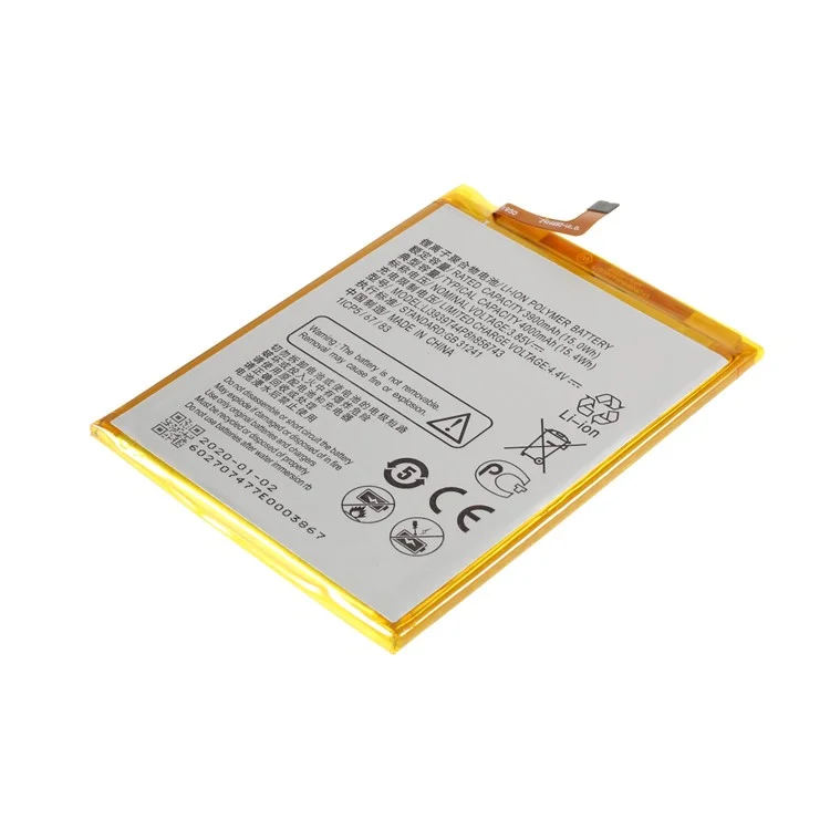 Montagem 3.85V 3900mAh 15Wh Battery Substituição (sem Logotipo) Para ZTE Blade A3 A0616