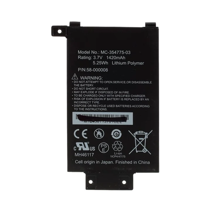 Montagem 3.7V 1420mah 5.25wh S2011-003-S 58-000008 MC-354775-03 Parte de Reparo da Bateria Para Amazon Kindle Paperwhite