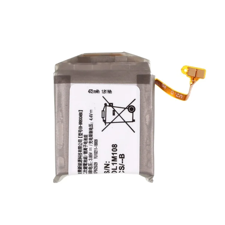 Remplacement de la batterie Assembly EB-BR800ABU 3.8V 472mAh (sans LOGO) pour Samsung Gear S4 SM-R800
