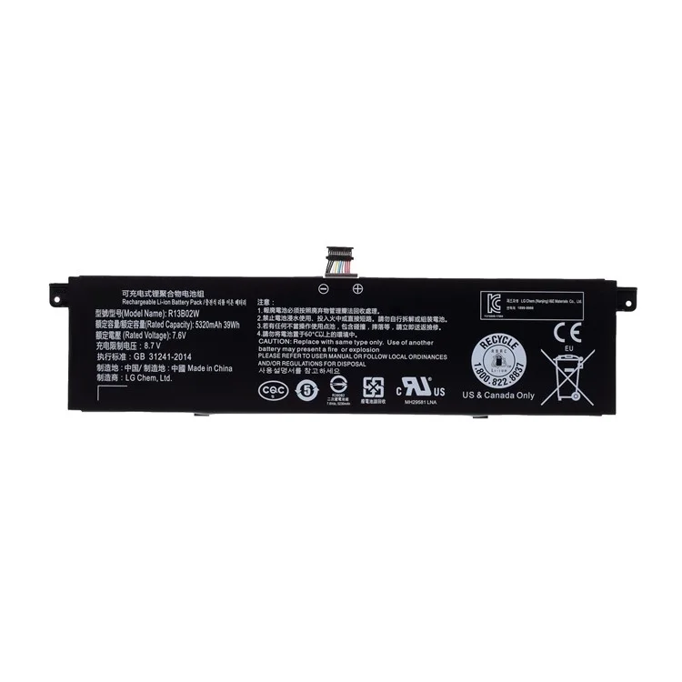 7.6V 39wh 5320mah Batería OEM Reemplazar Parte Para la Tableta de la Serie Xiaomi mi Air 13.3 "