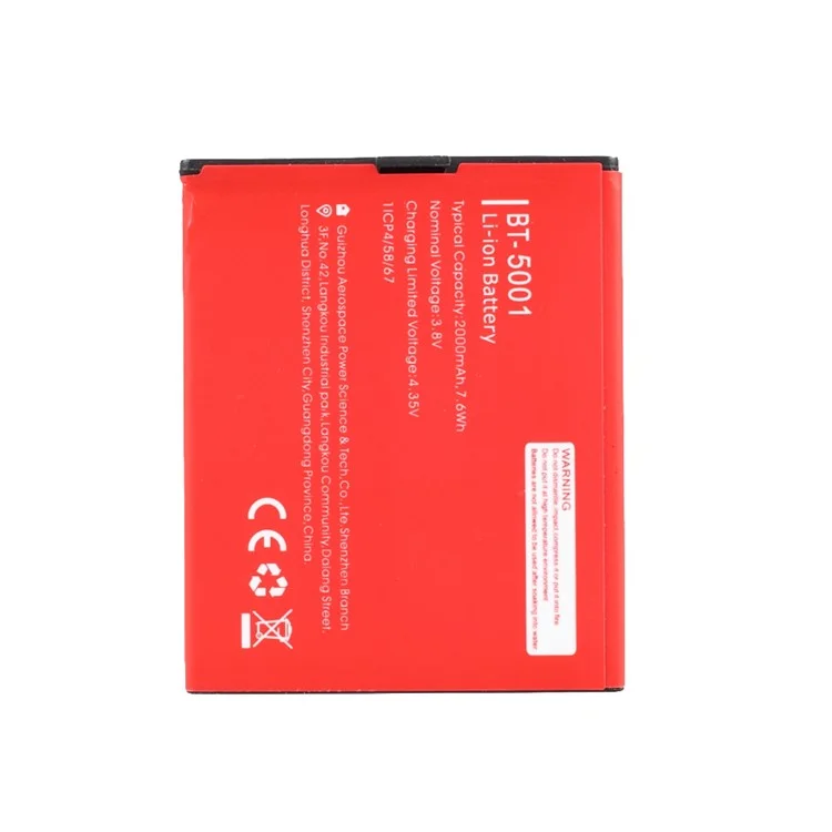 Remplacement de la Batterie 3.8V 2000mAh (Encode: BT-5001) Pour Leagoo Z6