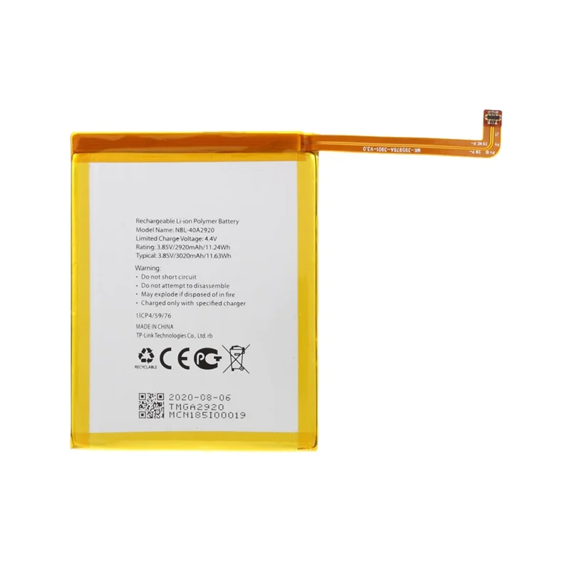 Assembly 3.85V 2920mAh Battery Replacement (Encode: NBL-40A2920) for TP-link Neffos C9A TP706A/TP706C