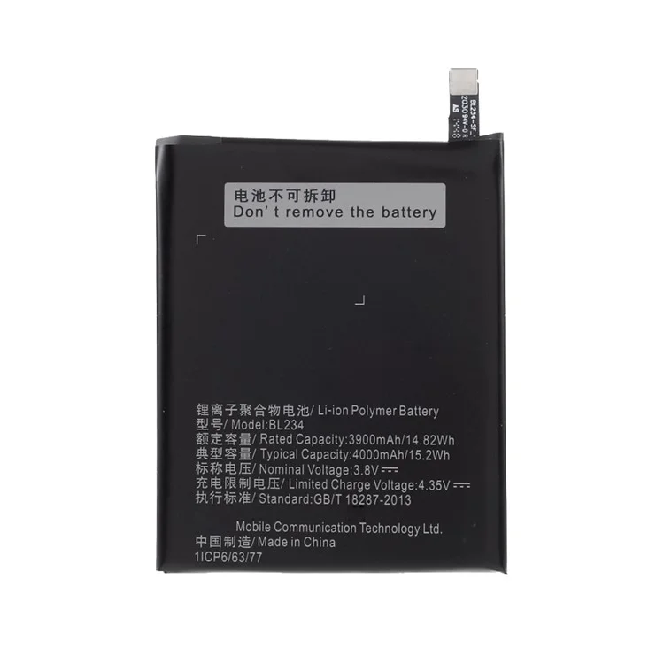 Remplacement de la Batterie de 3,8 v 3900mAh (Encode: BL234) Pour Lenovo A5000 Vibe P1m