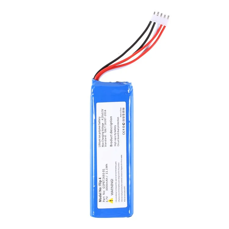 Remplacement de la Batterie 3.70V 3000mAh (Encode: GSP87269301) Pour JBL Flip 4 (sans Logo)