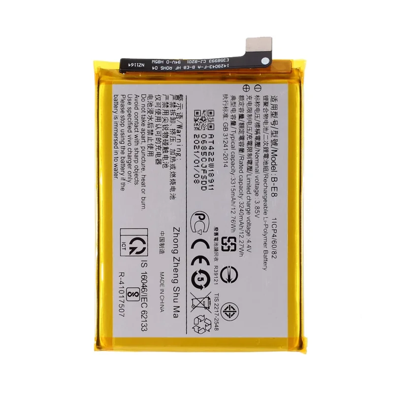 Bateria de Substituição 3.85V 3240mAh (Encode: B-E8) (sem Logo) para vivo Y97