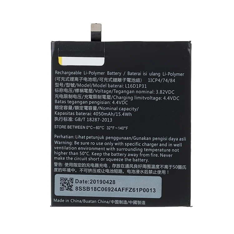 Quality 3.85V 4050mAh Battery Replace Part (Encode: L16D1P31) for Lenovo Phab2 Pro