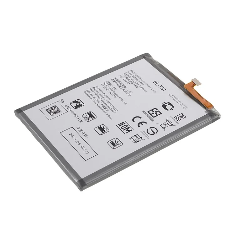 Reemplazo de Batería de 3900 Mah de 3.85V (codificación: BL-T51) Para LG K42