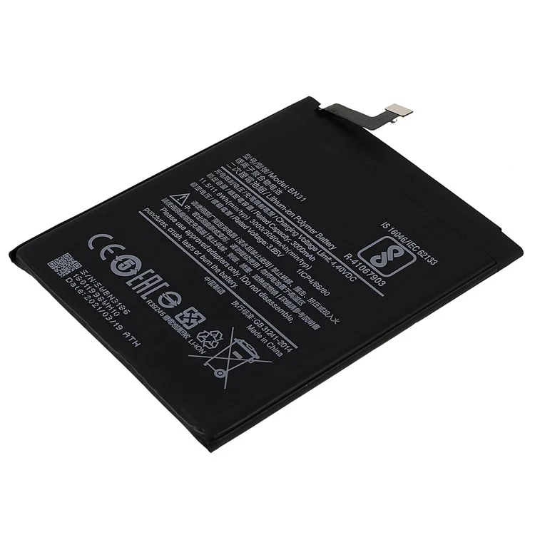 For Xiaomi Mi A1 / Mi 5X / Redmi S2 / Redmi Y2 / Note 5A / Y1 Lite / Note 5A Prime / Y1 3.85V 3000mAh Battery Replacement (Encode: BN31) (without Logo)