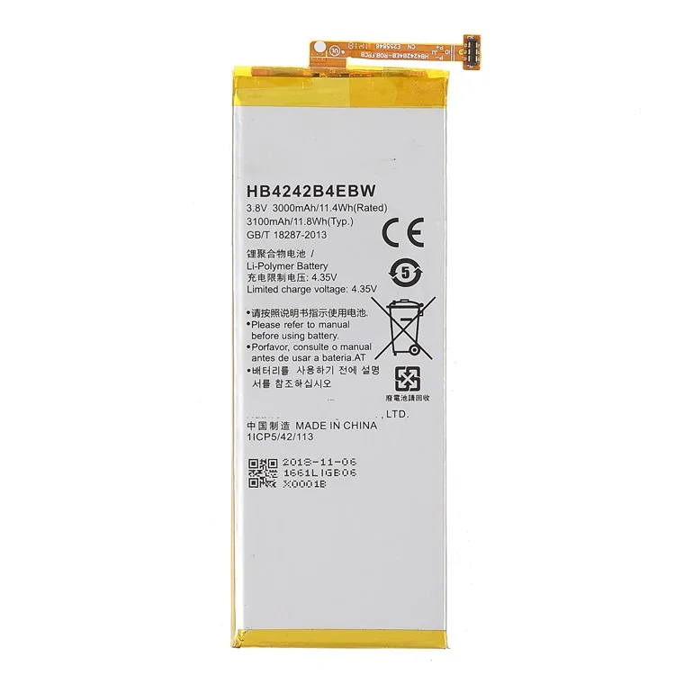 3,85v 3000mAh de Alta Capacidade Li-polymer HB4242B4EBW Conjunto da Bateria de Substituição Para Huawei Honor 4x (sem Logotipo)