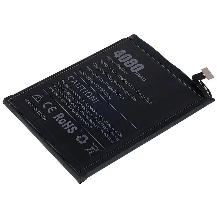 Для Vernee T3 Pro 3.80V 4080mah Замена Аккумулятора Замена Телефона (Encode: 476180p) (без Логотипа)
