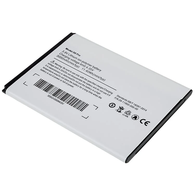 For Ulefone S8 Pro 3.80V 3000mAh Rechargeable Li-ion Polymer Battery Assembly