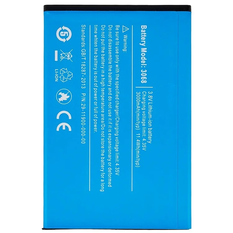 Para Ulefone S1 3.80V 3000mah Recarregar o Conjunto da Bateria de Íons de Lítio (codificar: 3068)