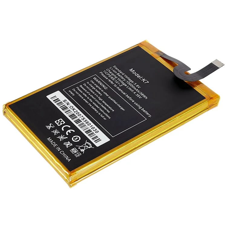 For Oukitel K7/K7 Power 3.80V 10000mAh Rechargeable Li-ion Battery (Double-layer Cells) Replacement