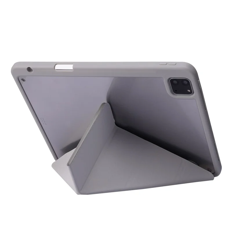 Per iPad Air 13 (2024) Custodia in pelle PU+TPU+acrilico Custodia Smart Tablet con supporto Origami - Grigio