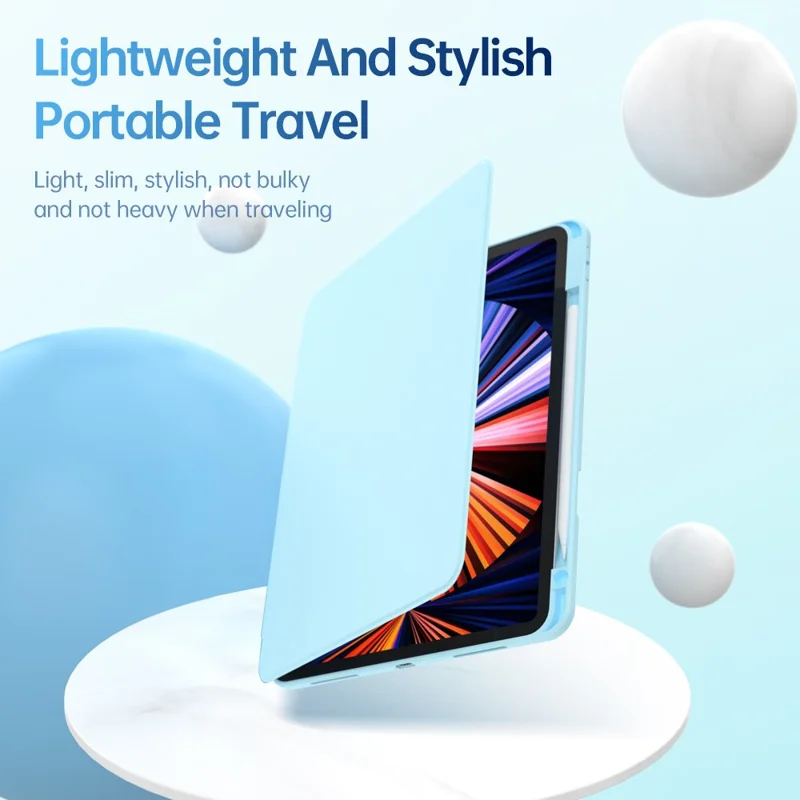 For iPad Pro 13 (2024) Case PU Leather Rotating Stand Tablet Cover with Pen Holder - Purple